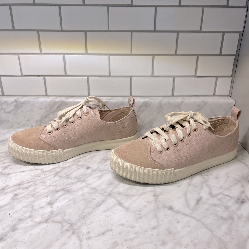 Mia Light pink/peach leather & suede, lace up shoes/loafers, gentle worn, size 7 - Picture 4 of 5